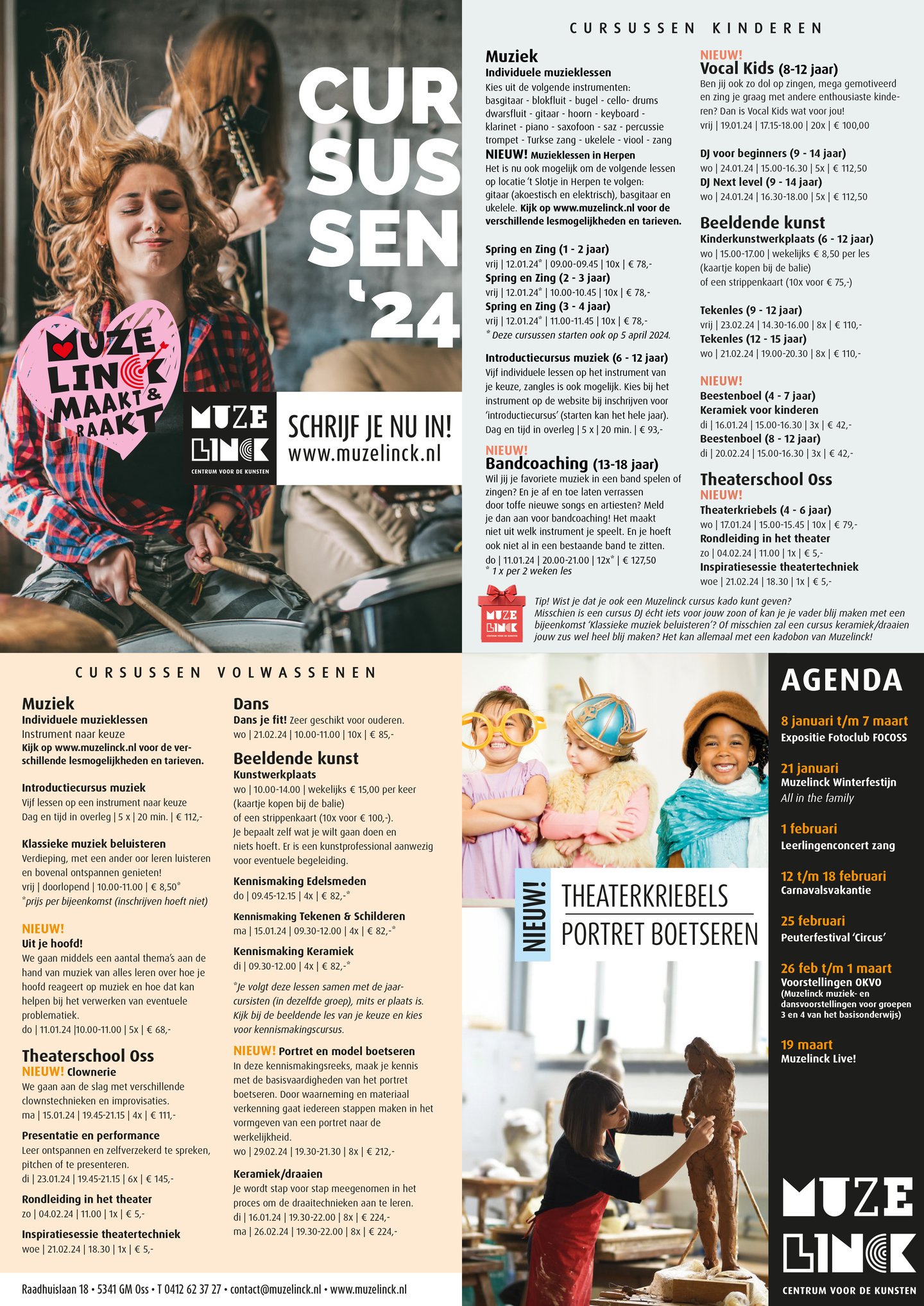 A3 poster en flyer aanbod Muzelinck vanaf januari